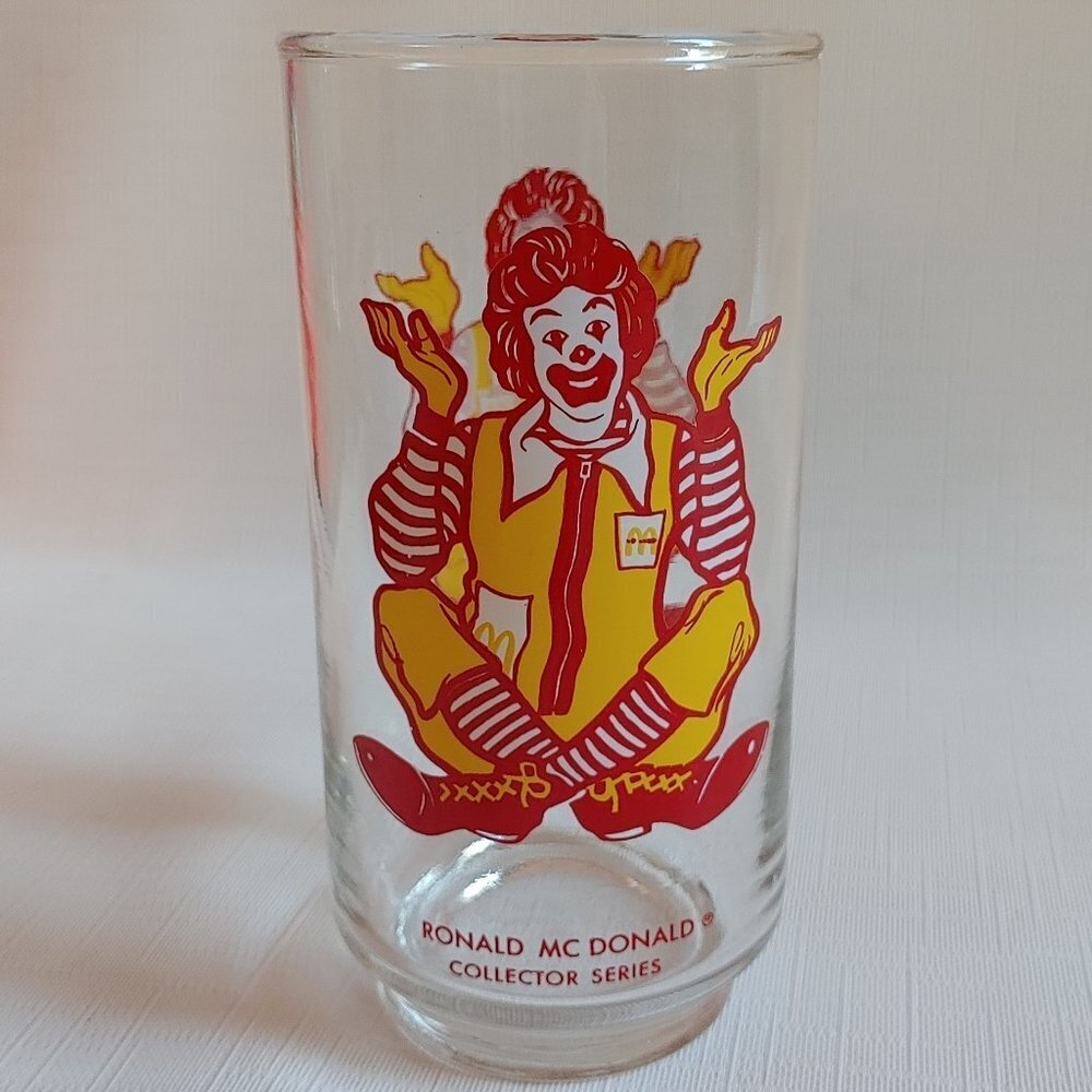 Vintage Ronald McDonald McDonald's Collector's Series Glass 1977